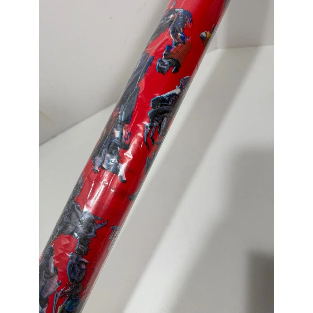Transformers Movie Gift Wrap 2007 Red Optimus Prime‎ Bumblebee 45 Sq Ft Hasbro